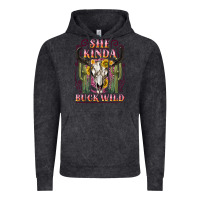 Vintage Black she kinda buck wild with bull skull Vintage Hoodie - NancyCooperArtShop