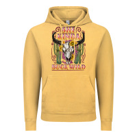 Vintage Mustard she kinda buck wild with bull skull Vintage Hoodie - NancyCooperArtShop