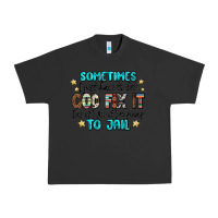 Pigment Black sometimes i just have to let god fix it cus if i f Urban Heavy Tee - MaliasSmallBusiness