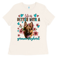 Bone life is better with a german shepherd Ladies Tee - Jasminsmagicworld
