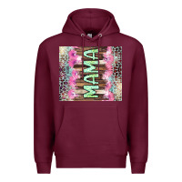 Burgundy Mama leopard Premium Hoodie - CowGirlArtShop