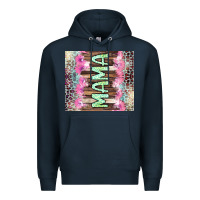 Navy Mama leopard Premium Hoodie - CowGirlArtShop