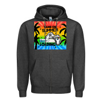 Charcoal Heather game on summer loading Zipper Hoodie - TumblerDesignByShophia