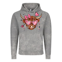Cloud Rock valentines day long haired cow Vintage Hoodie - MaliasSmallBusiness