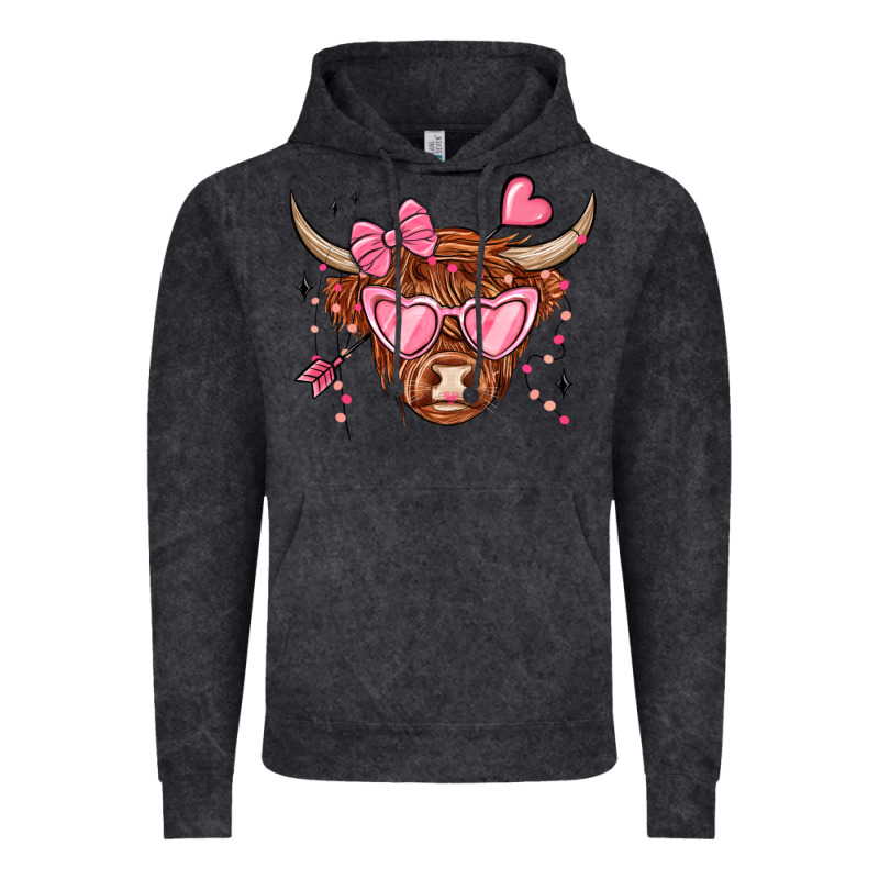 Valentines Day Long Haired Cow Vintage Hoodie by MaliasSmallBusiness | Teevron