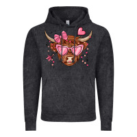 Vintage Black valentines day long haired cow Vintage Hoodie - MaliasSmallBusiness