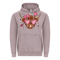 Vintage Zinc valentines day long haired cow Vintage Hoodie - MaliasSmallBusiness