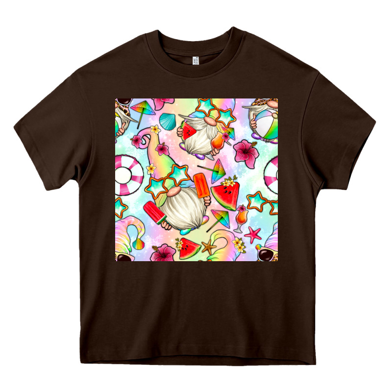 Summer Gnome Seamless Pattern Heavy Core Tee by BundleAndBundleShop | Teevron