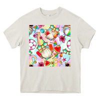 Cream summer gnome seamless pattern Heavy Core Tee - BundleAndBundleShop