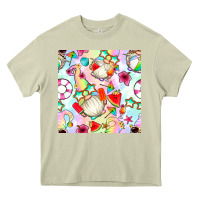 Mossy summer gnome seamless pattern Heavy Core Tee - BundleAndBundleShop