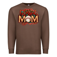 Chestnut blessed baseball mom lightbulb letters Premium Sweatshirt - OliviaCreatesArt