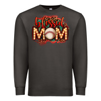 Smoke blessed baseball mom lightbulb letters Premium Sweatshirt - OliviaCreatesArt