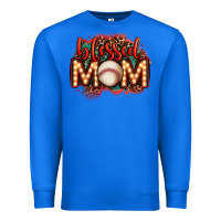 True Royal blessed baseball mom lightbulb letters Premium Sweatshirt - OliviaCreatesArt