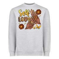Heather Grey black woman self love nails Heavyweight Sweatshirt - Artiststas