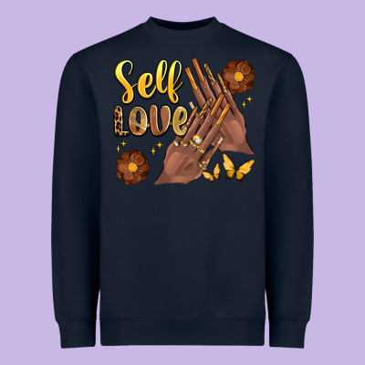 Black Woman Self Love Nails Heavyweight Sweatshirt Designed By Artiststas