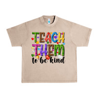 French Oak teach them to be kind Urban Heavy Tee - NancyCooperArtShop