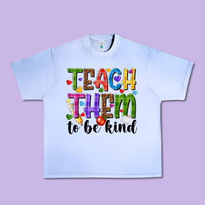 Teach Them To Be Kind Urban Heavy Tee Designed By Nancycooperartshop