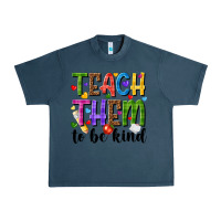 Midnight Navy teach them to be kind Urban Heavy Tee - NancyCooperArtShop