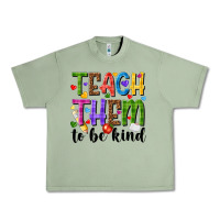 Oil Green teach them to be kind Urban Heavy Tee - NancyCooperArtShop
