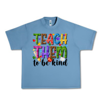 Pebble Blue teach them to be kind Urban Heavy Tee - NancyCooperArtShop