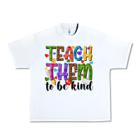 White teach them to be kind Urban Heavy Tee - NancyCooperArtShop