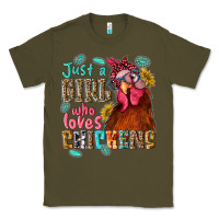 Army Green just a girl who loves chickens Classic Tee - NancyCooperArtShop