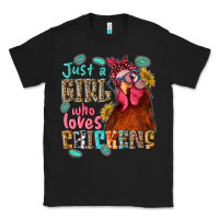 Black just a girl who loves chickens Classic Tee - NancyCooperArtShop