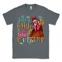 Charcoal Heather just a girl who loves chickens Classic Tee - NancyCooperArtShop