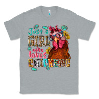 Heather Grey just a girl who loves chickens Classic Tee - NancyCooperArtShop