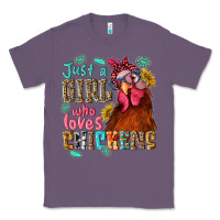 Lavender just a girl who loves chickens Classic Tee - NancyCooperArtShop