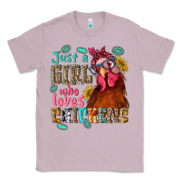 Lilac just a girl who loves chickens Classic Tee - NancyCooperArtShop