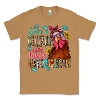 Toasted Coconut just a girl who loves chickens Classic Tee - NancyCooperArtShop