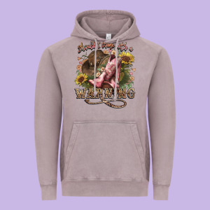 Shouldve Come With A Warning Boots  Cowboy Vintage Hoodie Designed By Nancycooperartshop