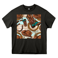 Asphalt cowboy western seamless pattern Heavy Core Tee - BundleAndBundleShop