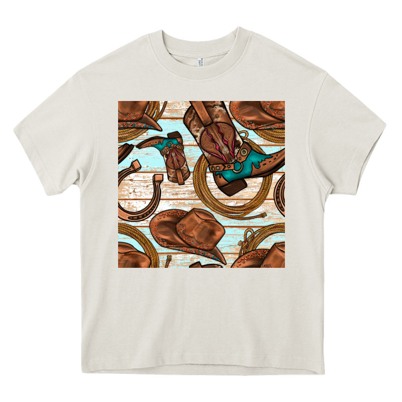 Cowboy Western Seamless Pattern Heavy Core Tee by BundleAndBundleShop | Teevron