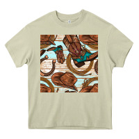 Mossy cowboy western seamless pattern Heavy Core Tee - BundleAndBundleShop