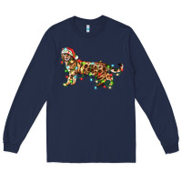 Navy christmas bengal cat Long Sleeve Tee - LillyAllenDesigns