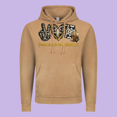Peace Love Missouri Vintage Hoodie Designed By Jasminsmagicworld