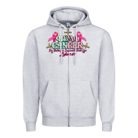 Heather Grey Heal Cancer Luke 1:37 cross Cancer Awareness Zipper Hoodie - HowdyJamesFarm