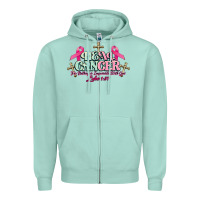 Seafoam Heal Cancer Luke 1:37 cross Cancer Awareness Zipper Hoodie - HowdyJamesFarm
