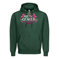Sports Green Heal Cancer Luke 1:37 cross Cancer Awareness Zipper Hoodie - HowdyJamesFarm