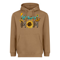 Toasted Coconut Blessed mom sunflower butterfly mother's day Heavyweight Hoodie - HowdyJamesFarm