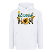 White Blessed mom sunflower butterfly mother's day Heavyweight Hoodie - HowdyJamesFarm