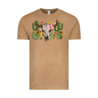 Vintage Camel bull skull with cactus Vintage Tee - MaliasSmallBusiness