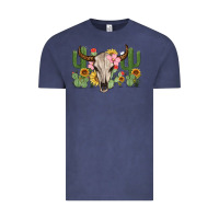 Bull Skull With Cactus Vintage Tee | Teevron