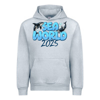 Heather Grey Sea World 2025 Urban Hoodie - CowhideDigitalArt