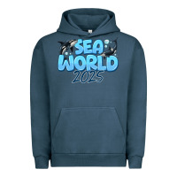 Pigment Midnight Navy Sea World 2025 Urban Hoodie - CowhideDigitalArt