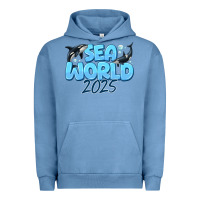 Pigment Pebble Blue Sea World 2025 Urban Hoodie - CowhideDigitalArt
