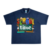 Navy school time Urban Heavy Tee - NancyCooperArtShop