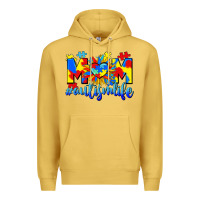 Antique Gold Mom Autism life Premium Hoodie - CowGirlArtShop